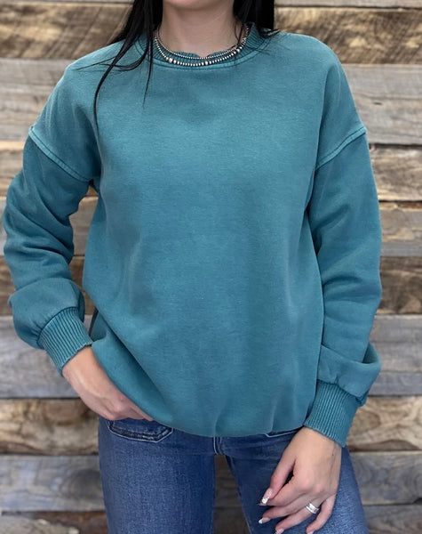 The Best Basic Light Teal Sweatshirt