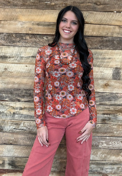 The Rusty Poppy Mesh Top