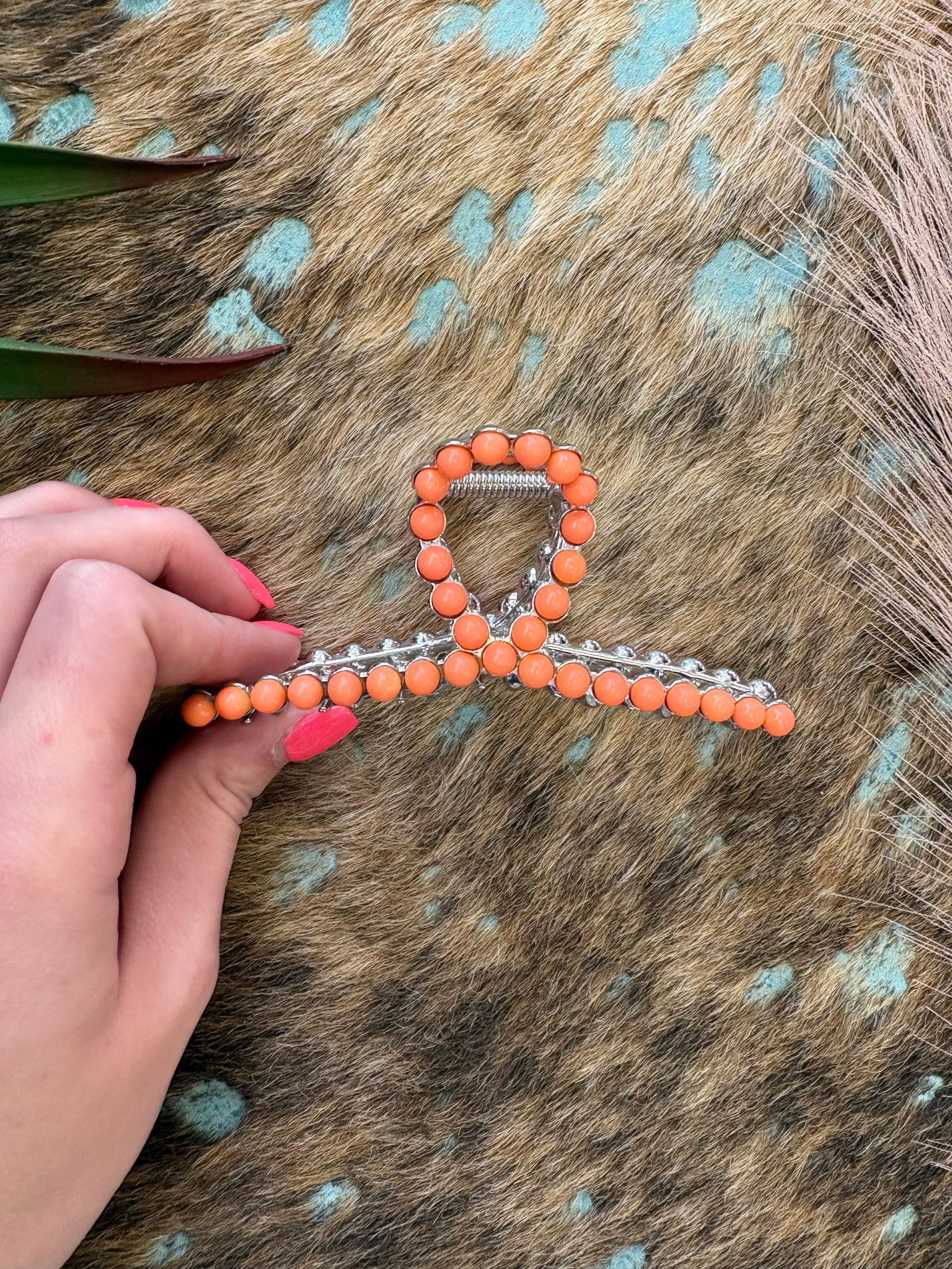 The Neon Orange Claw Clip