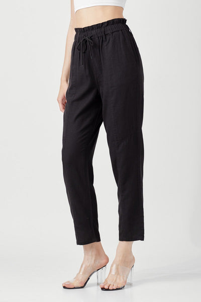 The Pretty Days Linen Black Pants