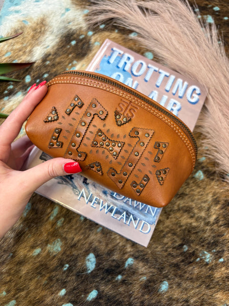 The Way Far Leather Makeup Bag