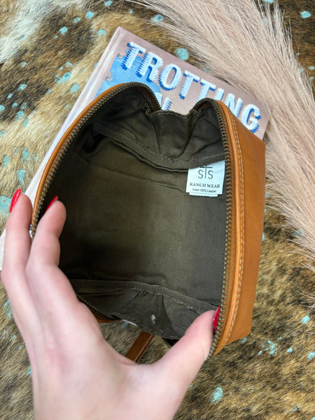 The Way Far Leather Makeup Bag
