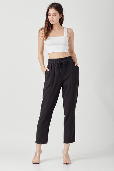 The Pretty Days Linen Black Pants