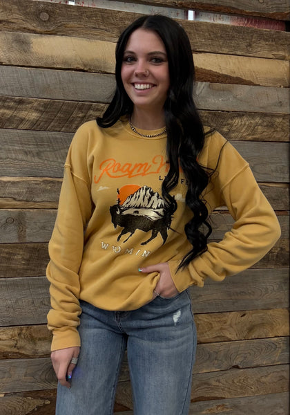The Roam Wild Mineral Mustard Sweatshirt