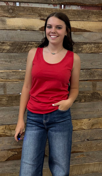 The Basic Red Racerback Tank Top