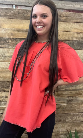 The Many Ways Coral Top