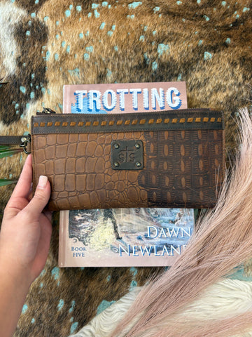 The Way There Croc Clutch Wallet
