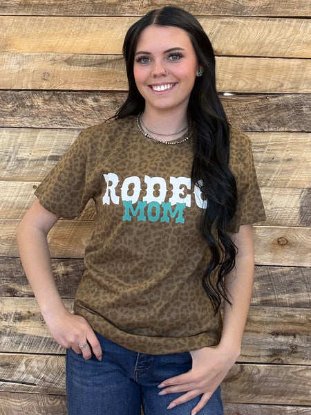 The Rodeo Mom Leopard Brown Tee