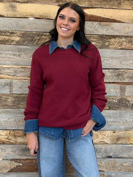 The I Went Cabernet Sweater