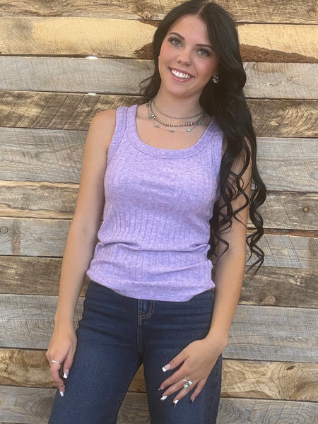 The Talk To Us Lavender Tank Top