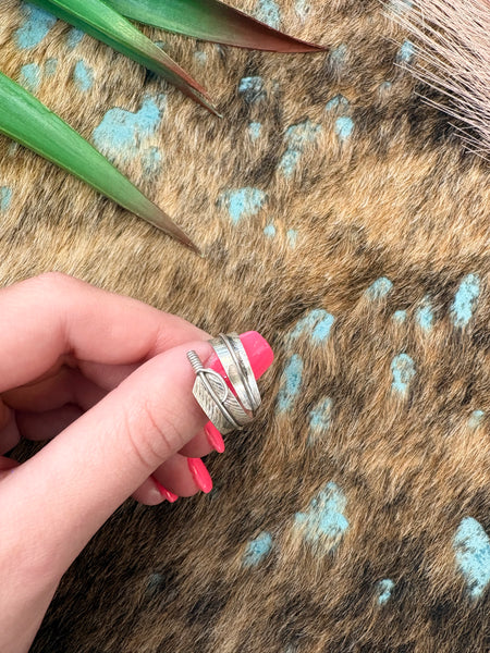 The Wrap Around Feather Ring