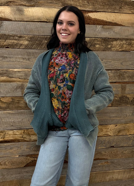 The Way There Ash Jade Sweater Cardigan