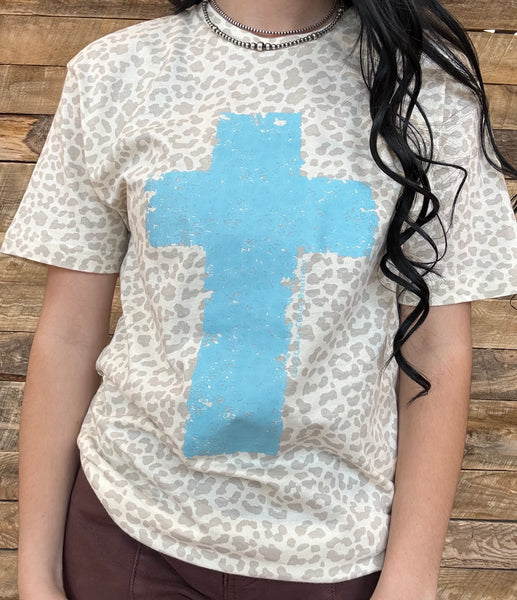 The Cross Leopard Cream Tee