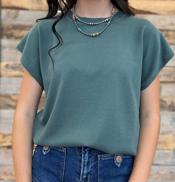The Talk To Them Jade Sweater Tank Top