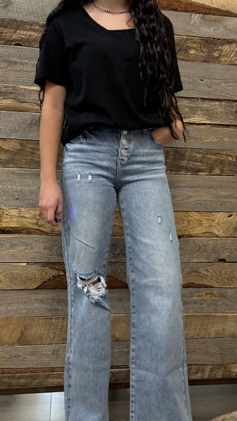 The Constance High Rise Wide Leg Jeans