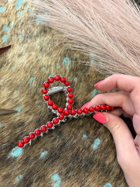 The Ruby Red Claw Clip