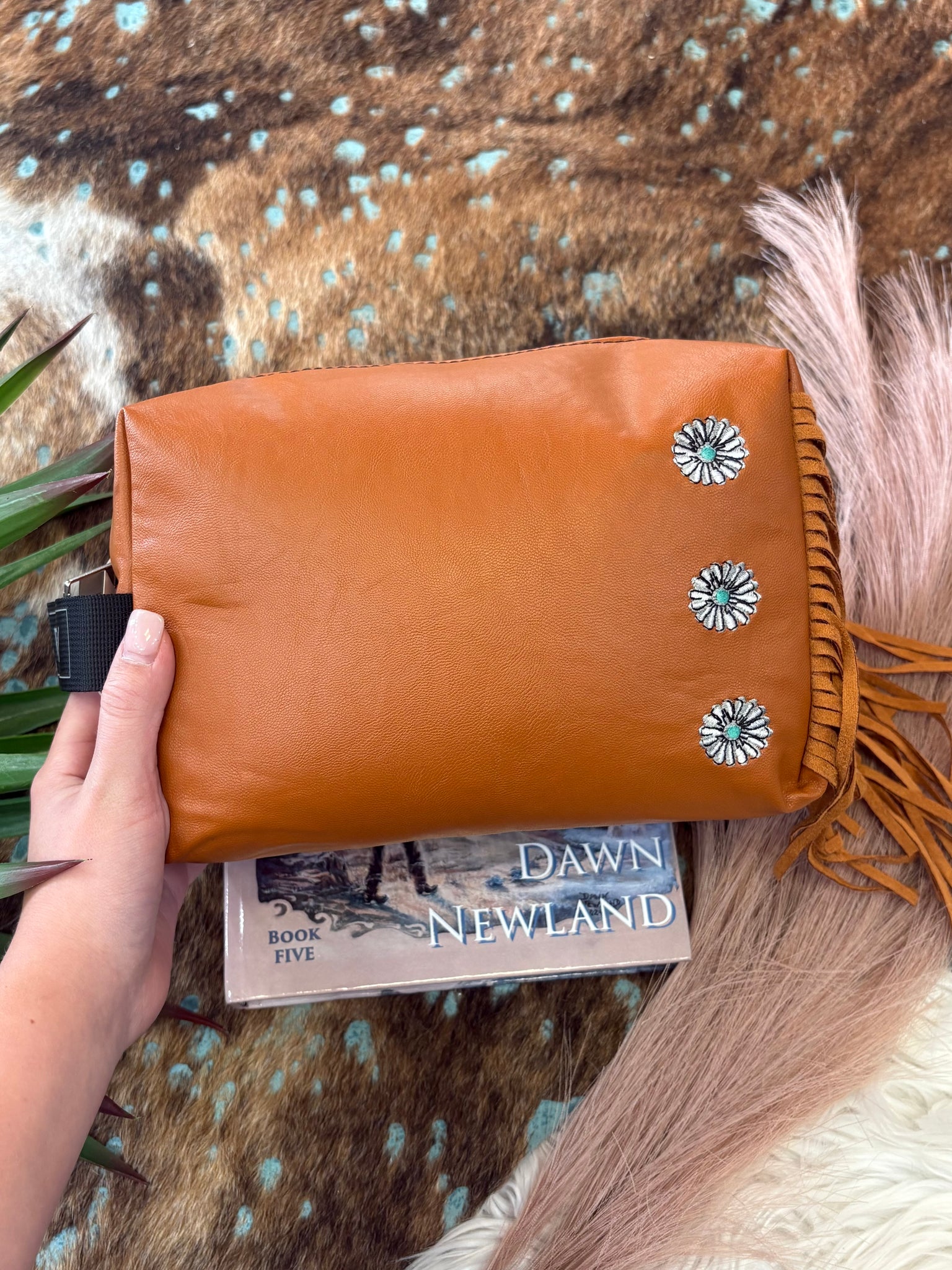 The Saddle Concho Traveler Pouch Bag