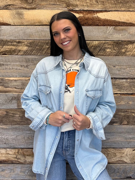 The Take A Stand Relaxed Fit Denim Top Jacket
