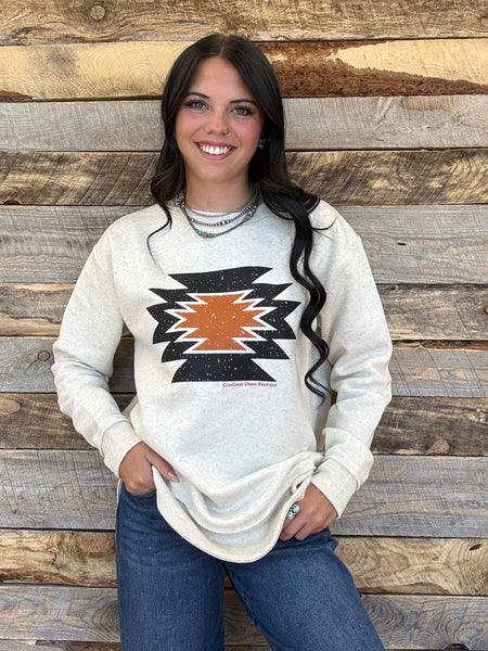 The Aztec Sweatshirt Perfect Cut Oatmeal Sweatshirt