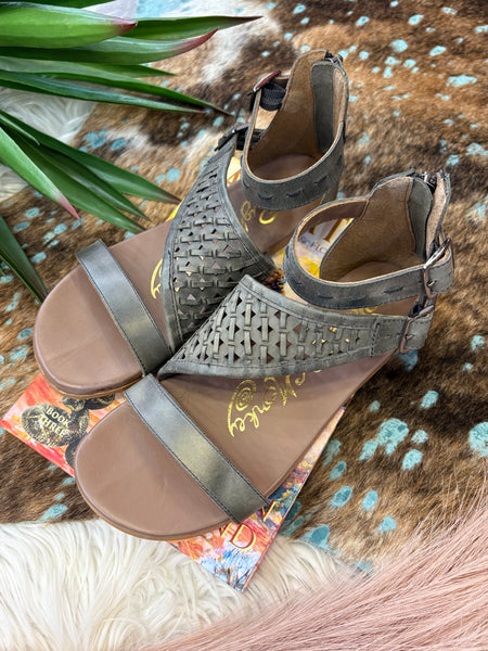 The Come Here Black Sandal