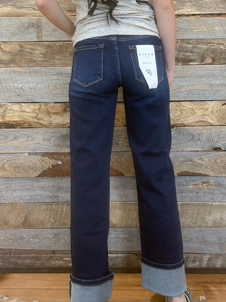 The Carol Mid Rise Ankle Straight Jeans