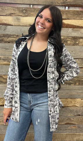 The Lasso With Lace Top Cardigan