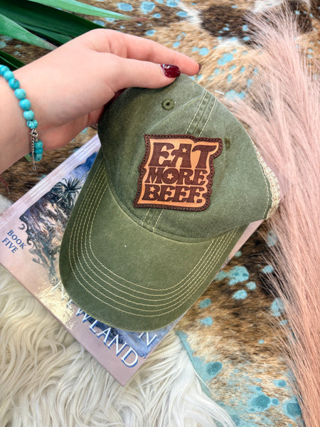 The Eat More Beef Green Cap