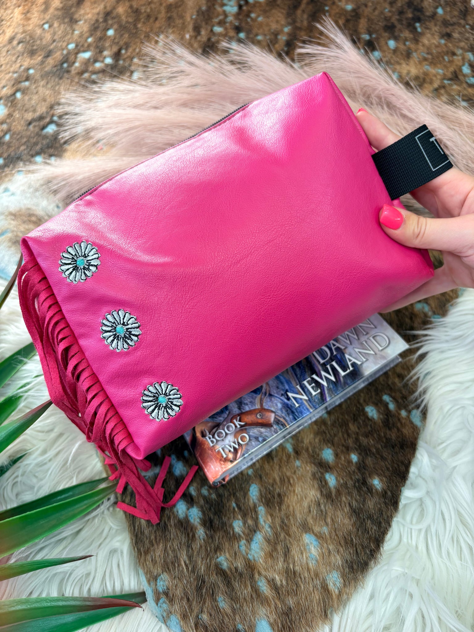 The Pink Concho Traveler Pouch Bag
