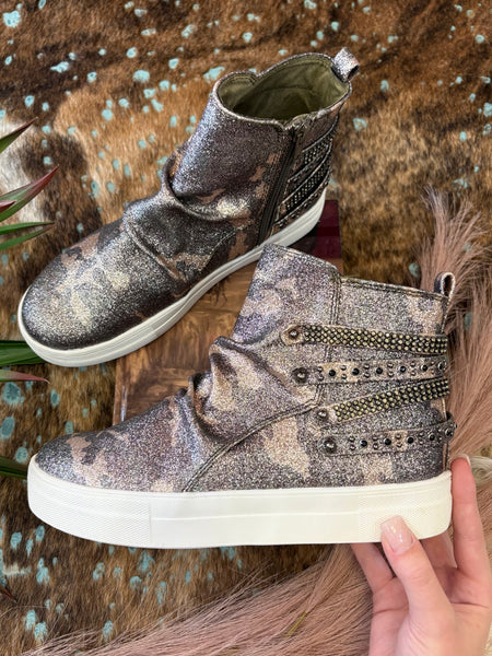 The Camo Glitter Sneakers