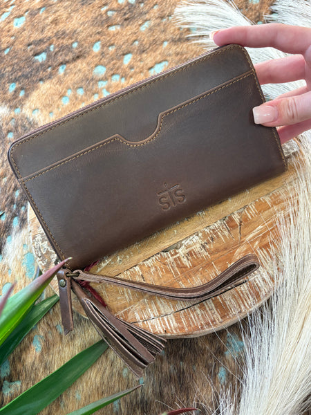 The Chocolate Leather Basic Wristlet Wallet