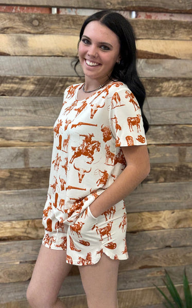 The Cowboys and Indians Pajamas Set