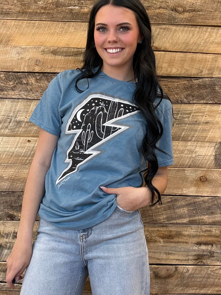 The Desert Lightening Light Blue Tee