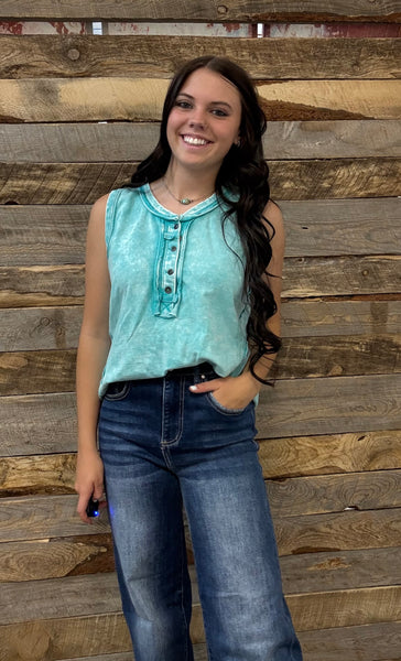 The Best Start Teal Tank Top