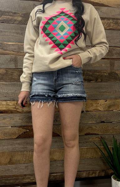 The Kayla High Rise Medium Jean Shorts