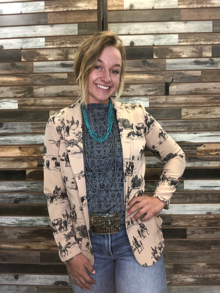 The Ranching Way Taupe Blazer