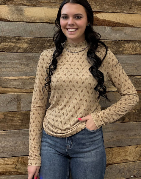 The All Over Western Long Sleeve Top