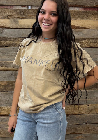 The Thankful Stud Acid Washed Tee