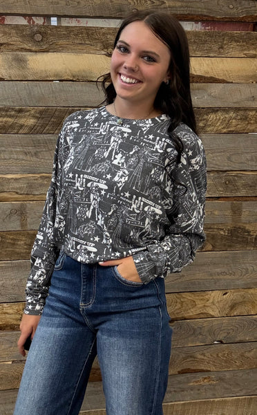 The Cowboy Giddy Up Dolman Top