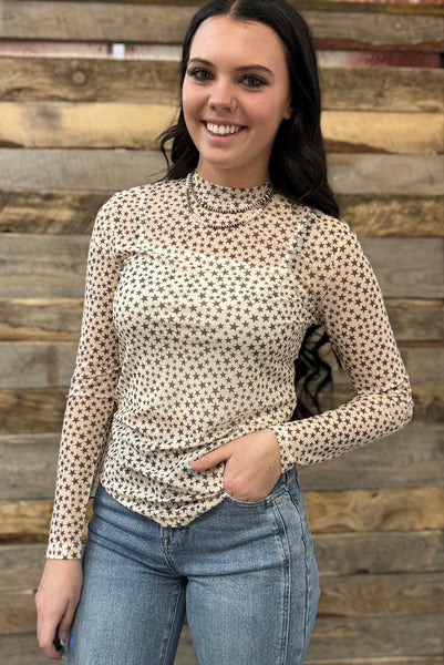 The Tiny Stars Mesh Top