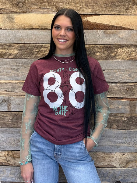 The 88 Marron Heathered Tee