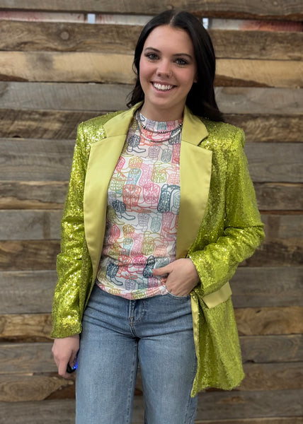 The Green Sequins Blazer
