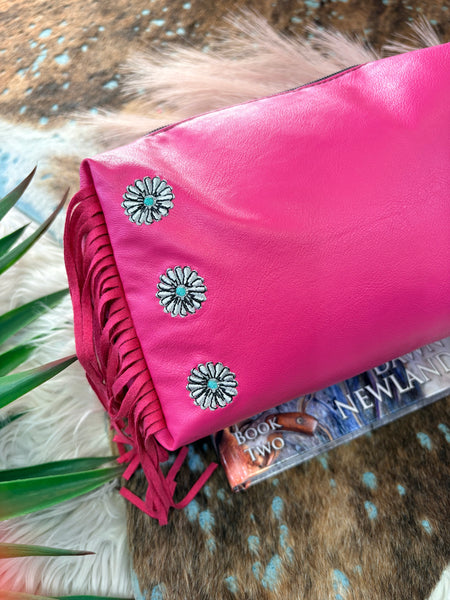 The Pink Concho Traveler Pouch Bag