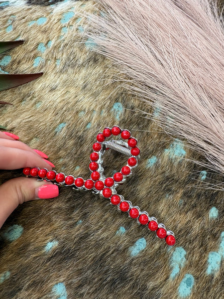 The Ruby Red Claw Clip
