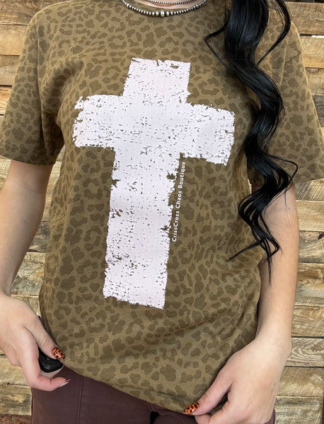 The Cross Leopard Brown Tee