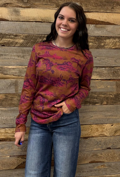 The Bad Company Long Sleeve Mesh Top