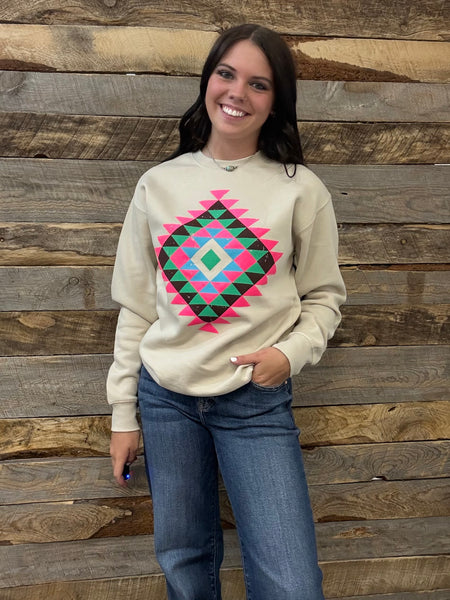 The Diamond Ways Aztec Bone Sweatshirt