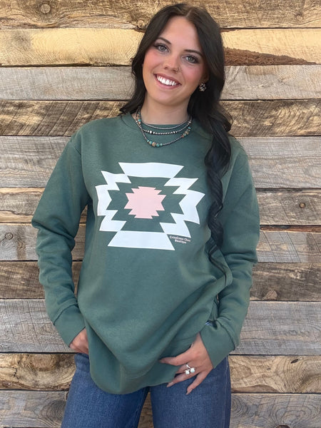 The Aztec Sweatshirt Perfect Cut Basil Sweatshirt