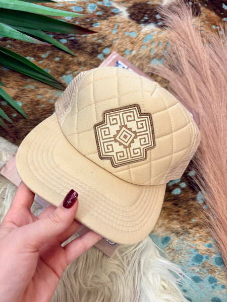 The Aztec Patch Tan Cap