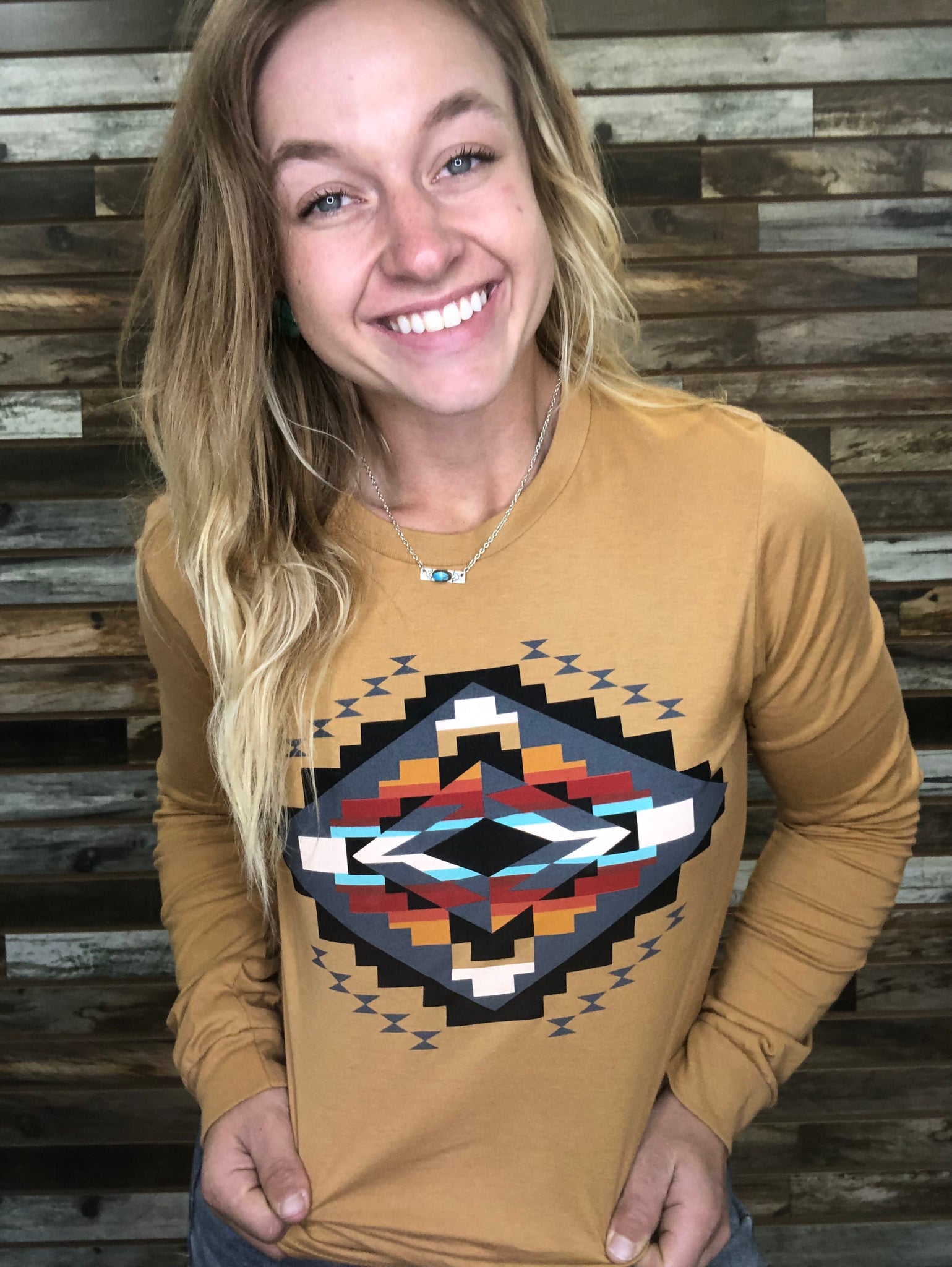 The Aztec Mustard Long Sleeve Tee