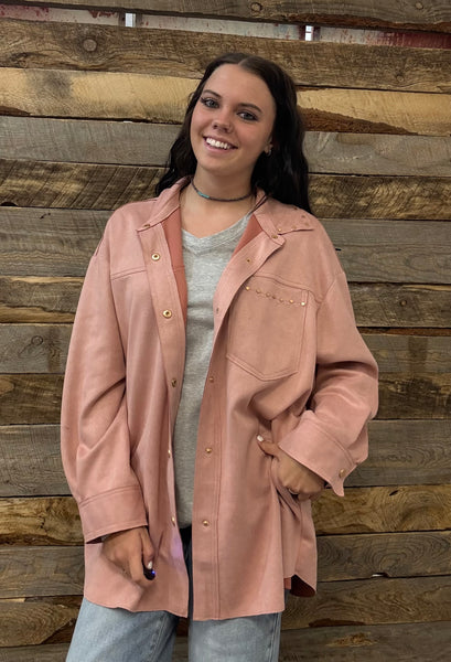 The Head There Dusty Rose Cardigan Jacket